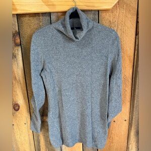 Lands' End Women's Charcoal Cashmere  Cowl Neck Sweater